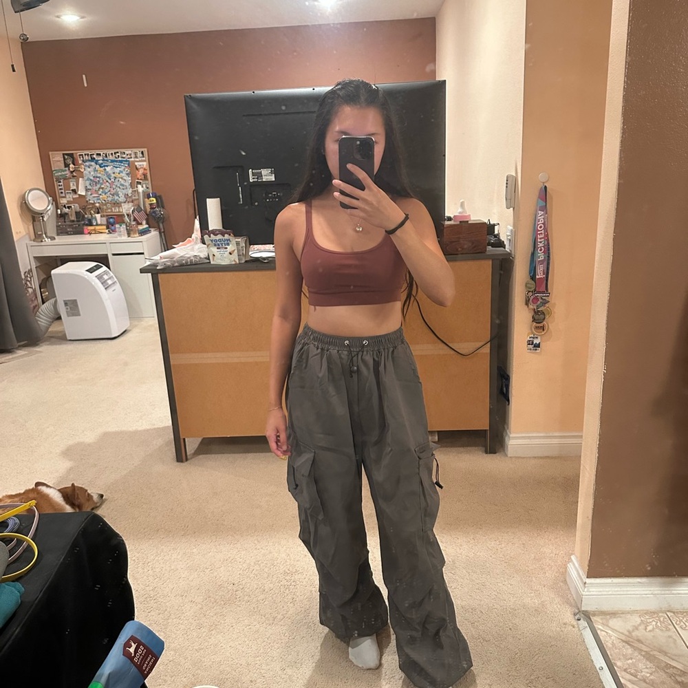 Gray Cargo Pants for Women